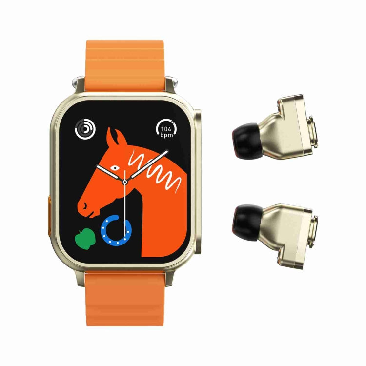 N22 2 in 1 1.96 inch HD Display Sport Bluetooth Call Earphone Smart Watch(Orange) - Smart Wear by PMC TechLife | Online Shopping South Africa | PMC TechLife
