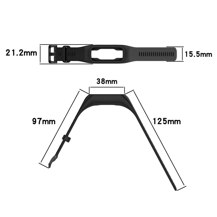 For Keep Band B2 Solid Color Integrated Silicone Watch Band(Black) - Smart Wear by PMC TechLife | Online Shopping South Africa | PMC TechLife