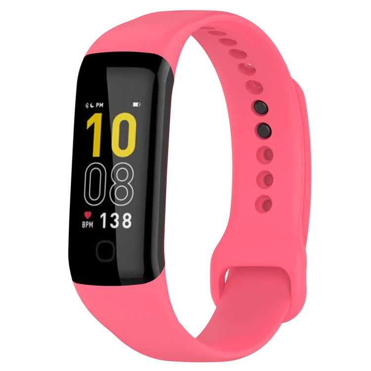 For Mambo Band 5 / 5S Solid Color Silicone Replacement Watch Band(Rose Red) - Smart Wear by PMC TechLife | Online Shopping South Africa | PMC TechLife