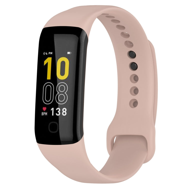 For Mambo Band 5 / 5S Solid Color Silicone Replacement Watch Band(Light Pink) - Smart Wear by PMC TechLife | Online Shopping South Africa | PMC TechLife