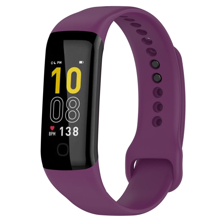 For Mambo Band 5 / 5S Solid Color Silicone Replacement Watch Band(Purple) - Smart Wear by PMC TechLife | Online Shopping South Africa | PMC TechLife