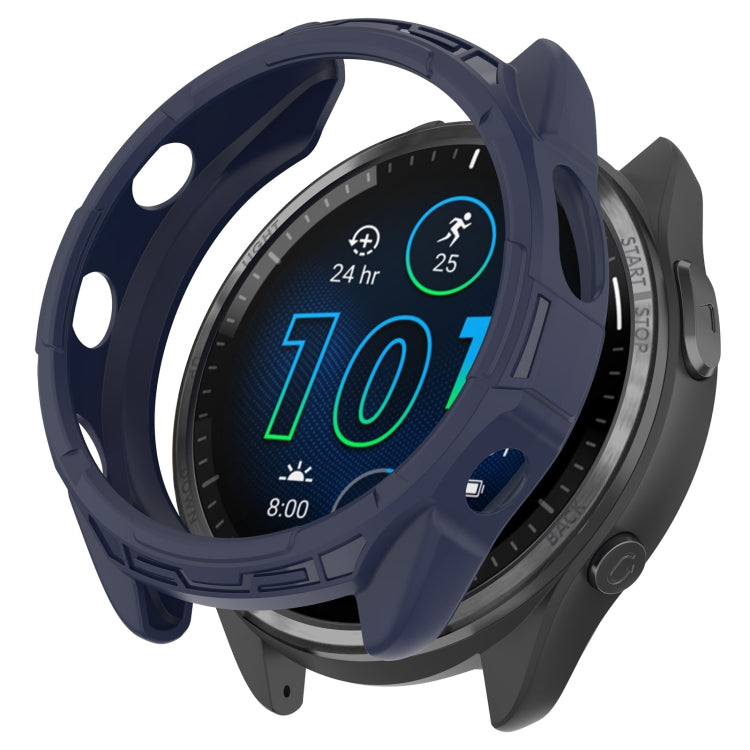 For Garmin Forerunner 965 Armor Hollow Watch Protective Case(Midnight Blue) - Watch Cases by PMC TechLife | Online Shopping South Africa | PMC TechLife