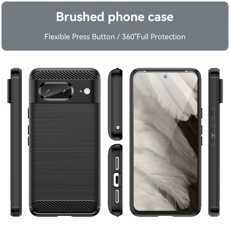 For Google Pixel 8 Carbon Fiber Brushed Texture TPU Case(Black) - free shipping - PMC TechLife - Order now!