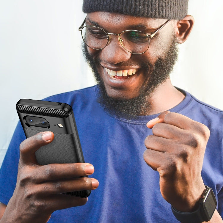 For Google Pixel 8 Carbon Fiber Brushed Texture TPU Case(Black) - free shipping - PMC TechLife - Order now!