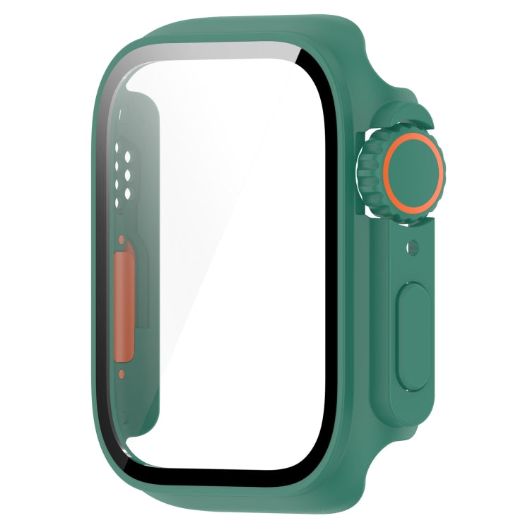 For Apple Watch Series SE 2 / 6 / SE / 5 / 4 40mm Tempered Film + PC Integrated Watch Protective Case(Green) -  by PMC TechLife | Online Shopping South Africa | PMC TechLife