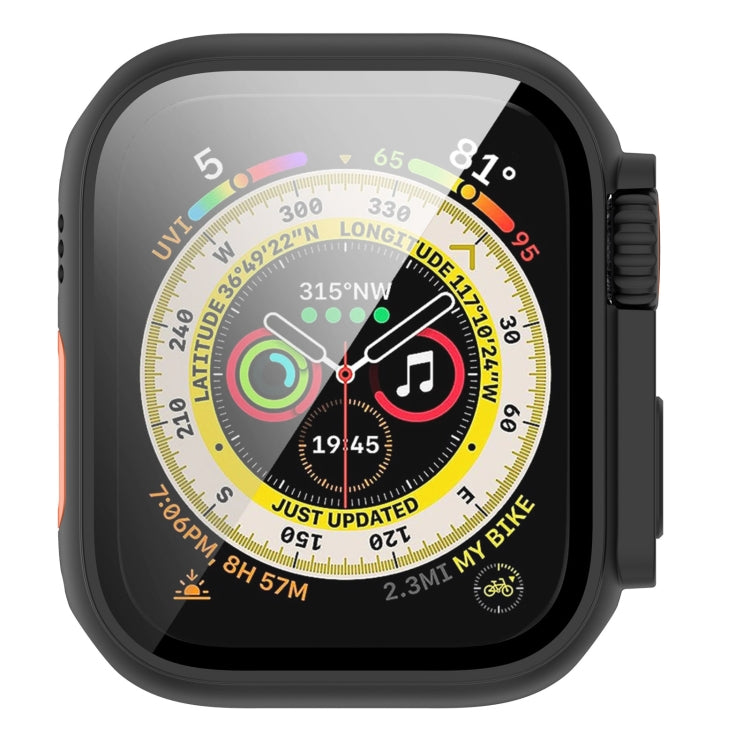 For Apple Watch Series SE 2 / 6 / SE / 5 / 4 40mm Tempered Film + PC Integrated Watch Protective Case(Black) -  by PMC TechLife | Online Shopping South Africa | PMC TechLife