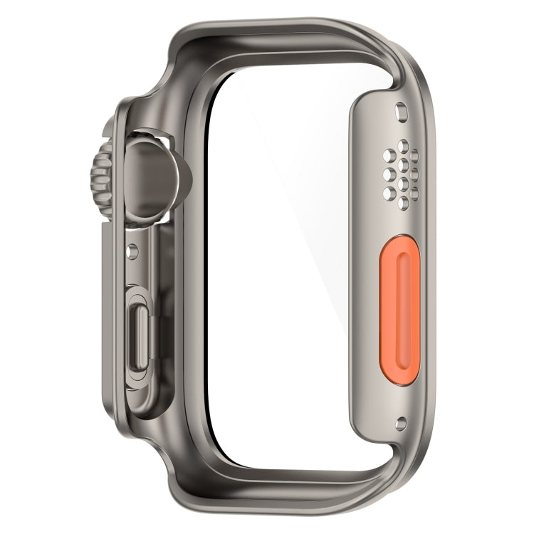 For Apple Watch Series SE 2 / 6 / SE / 5 / 4 40mm Tempered Film + PC Integrated Watch Protective Case(Titanium Steel) - Watch Cases by PMC TechLife | Online Shopping South Africa | PMC TechLife