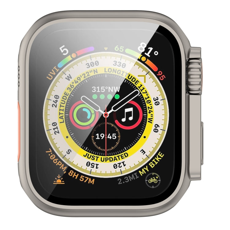 For Apple Watch Series SE 2 / 6 / SE / 5 / 4 40mm Tempered Film + PC Integrated Watch Protective Case(Titanium Steel) - Watch Cases by PMC TechLife | Online Shopping South Africa | PMC TechLife