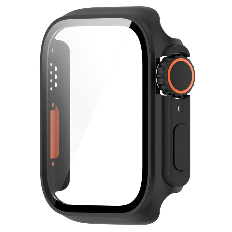 For Apple Watch Series SE 2 / 6 / SE / 5 / 4 44mm Tempered Film + PC Integrated Watch Protective Case(Black) -  by PMC TechLife | Online Shopping South Africa | PMC TechLife