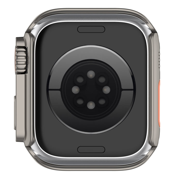 For Apple Watch Series 8 & 7 45mm Tempered Film + PC Integrated Watch Protective Case(Titanium Steel) -  by PMC TechLife | Online Shopping South Africa | PMC TechLife