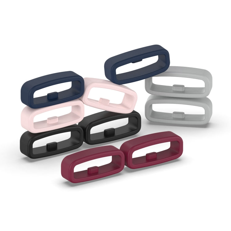 18mm 10pcs Universal Watch Band Fixed Silicone Ring Safety Buckle(Black) -  by PMC TechLife | Online Shopping South Africa | PMC TechLife