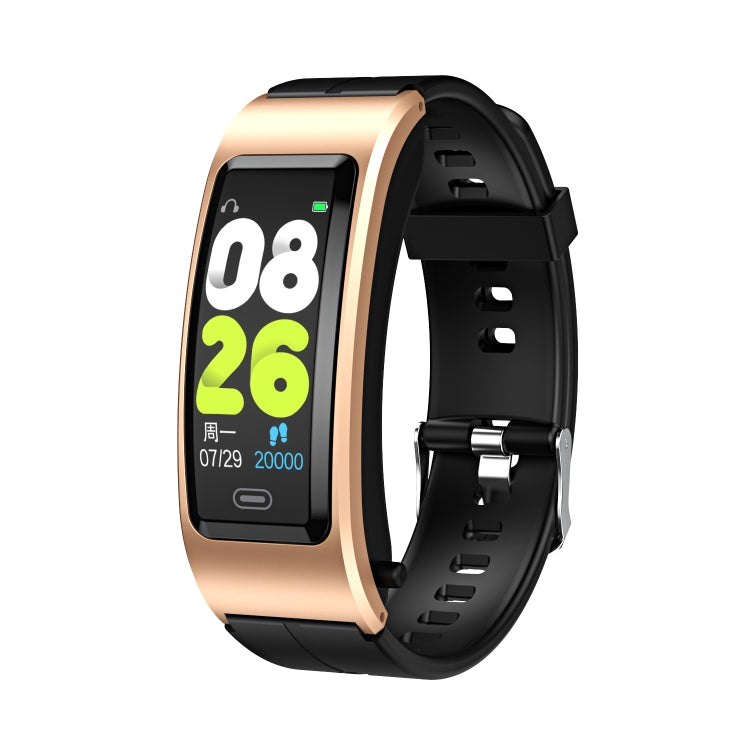 B7 Bluetooth Earphone Smart Bracelet, Support Sleep Monitoring / Blood Oxygen Monitoring / Heart Rate Monitoring(Gold + Black Silicone Strap) -  by PMC TechLife | Online Shopping South Africa | PMC TechLife