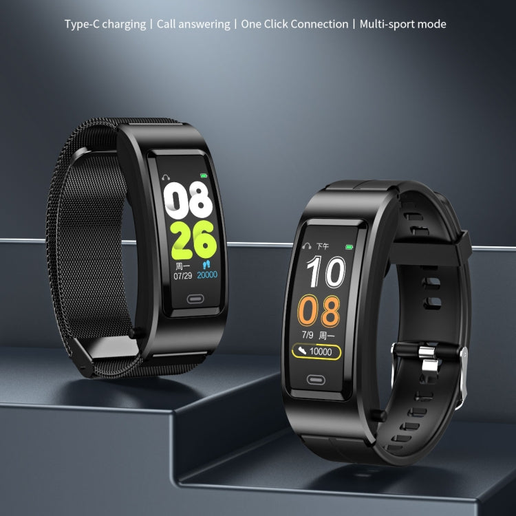 B7 Bluetooth Earphone Smart Bracelet, Support Sleep Monitoring / Blood Oxygen Monitoring / Heart Rate Monitoring(Black + Black Silicone Strap) -  by PMC TechLife | Online Shopping South Africa | PMC TechLife