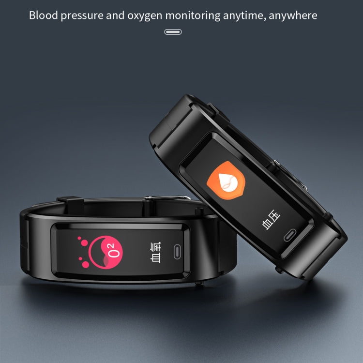 B7 Bluetooth Earphone Smart Bracelet, Support Sleep Monitoring / Blood Oxygen Monitoring / Heart Rate Monitoring(Gold + Brown Leather Belt) -  by PMC TechLife | Online Shopping South Africa | PMC TechLife