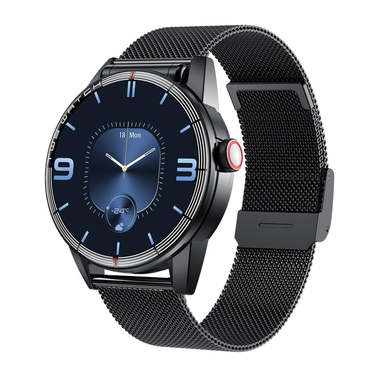 R6 1.32 inch Round Screen 2 in 1 Bluetooth Earphone Smart Watch, Support Bluetooth Call / Health Monitoring(Black Steel Strap) -  by PMC TechLife | Online Shopping South Africa | PMC TechLife