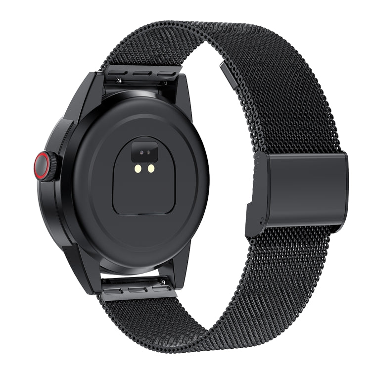 R6 1.32 inch Round Screen 2 in 1 Bluetooth Earphone Smart Watch, Support Bluetooth Call / Health Monitoring(Black Steel Strap) -  by PMC TechLife | Online Shopping South Africa | PMC TechLife