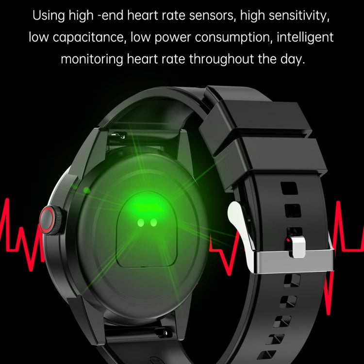 R6 1.32 inch Round Screen 2 in 1 Bluetooth Earphone Smart Watch, Support Bluetooth Call / Health Monitoring(Silver Steel Strap) -  by PMC TechLife | Online Shopping South Africa | PMC TechLife