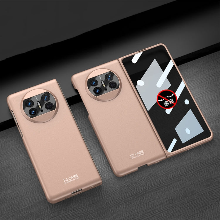 For Huawei Mate X3 GKK Peep-proof Integrated Ultra-thin Full Coverage Phone Flip Case(Gold) - Huawei Cases by GKK | Online Shopping South Africa | PMC TechLife | Buy Now Pay Later Mobicred