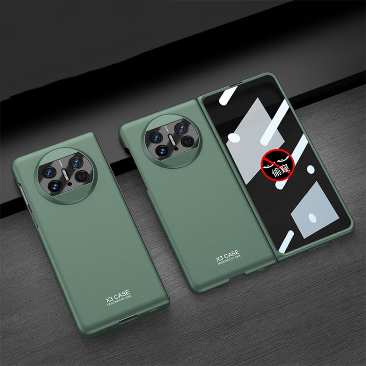 For Huawei Mate X3 GKK Peep-proof Integrated Ultra-thin Full Coverage Phone Flip Case(Green) - Huawei Cases by GKK | Online Shopping South Africa | PMC TechLife | Buy Now Pay Later Mobicred