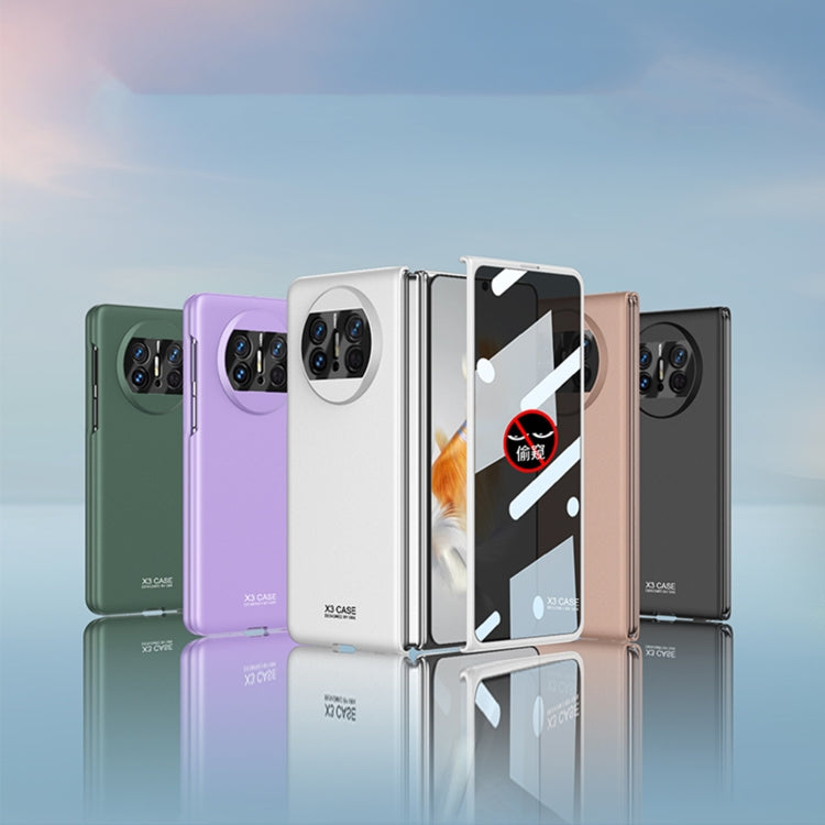 For Huawei Mate X3 GKK Peep-proof Integrated Ultra-thin Full Coverage Phone Flip Case(Green) - Huawei Cases by GKK | Online Shopping South Africa | PMC TechLife | Buy Now Pay Later Mobicred