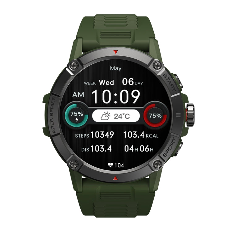 Zeblaze Ares 3 1.52 inch IPS Screen Smart Watch Supports Health Monitoring / Voice Calls(Wild Green) - free shipping - PMC TechLife - Order now!