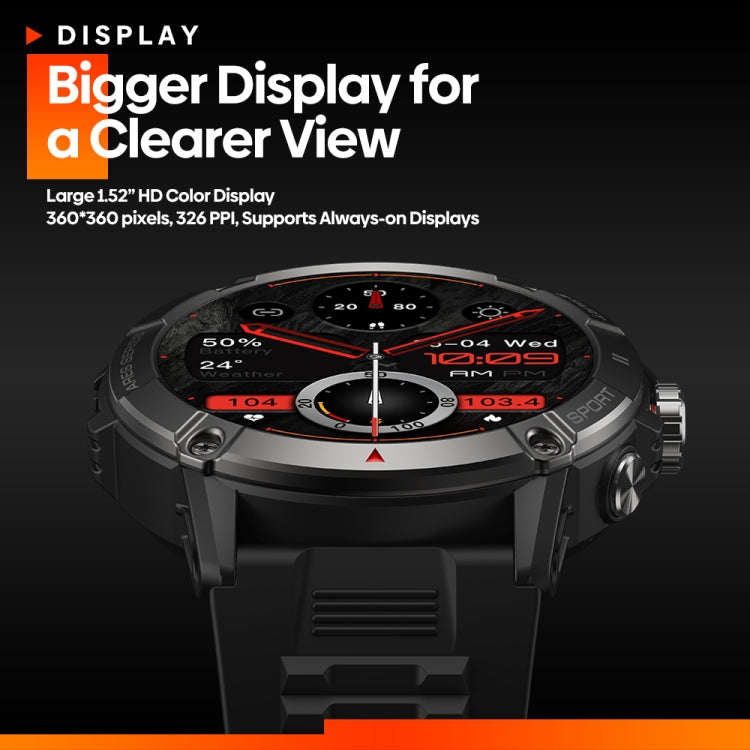 Zeblaze Ares 3 1.52 inch IPS Screen Smart Watch Supports Health Monitoring / Voice Calls(Steel Blue) - free shipping - PMC TechLife - Order now!