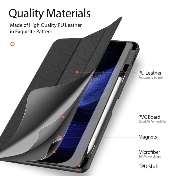 For Xiaomi Pad 6 Pro / Pad 6 DUX DUCIS Domo Series Magnetic Flip Leather Tablet Case(Black) - free shipping - PMC TechLife - Order now!
