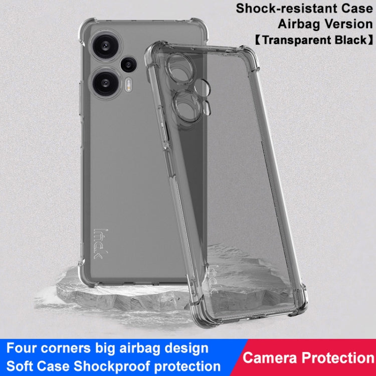 For Xiaomi Redmi Note 12 Turbo 5G/Poco F5 5G imak Shockproof Airbag TPU Phone Case(Transparent Black) - free shipping - PMC TechLife - Order now!