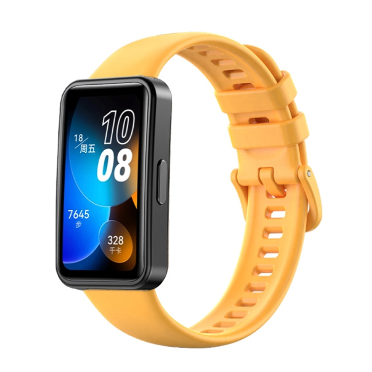 For Huawei Band 8 16mm Solid Color Silicone Replacement Watch Band(Yellow) -  by PMC TechLife | Online Shopping South Africa | PMC TechLife