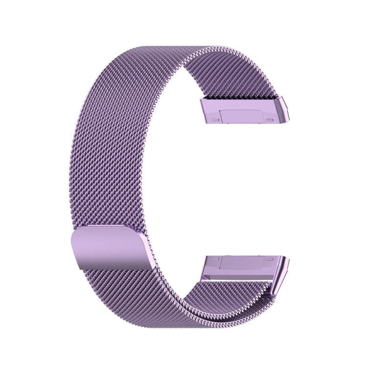 For Fitbit Versa 4 Milanese Magnetic Metal Weave Watchband, Small Size(Light Purple) -  by PMC TechLife | Online Shopping South Africa | PMC TechLife