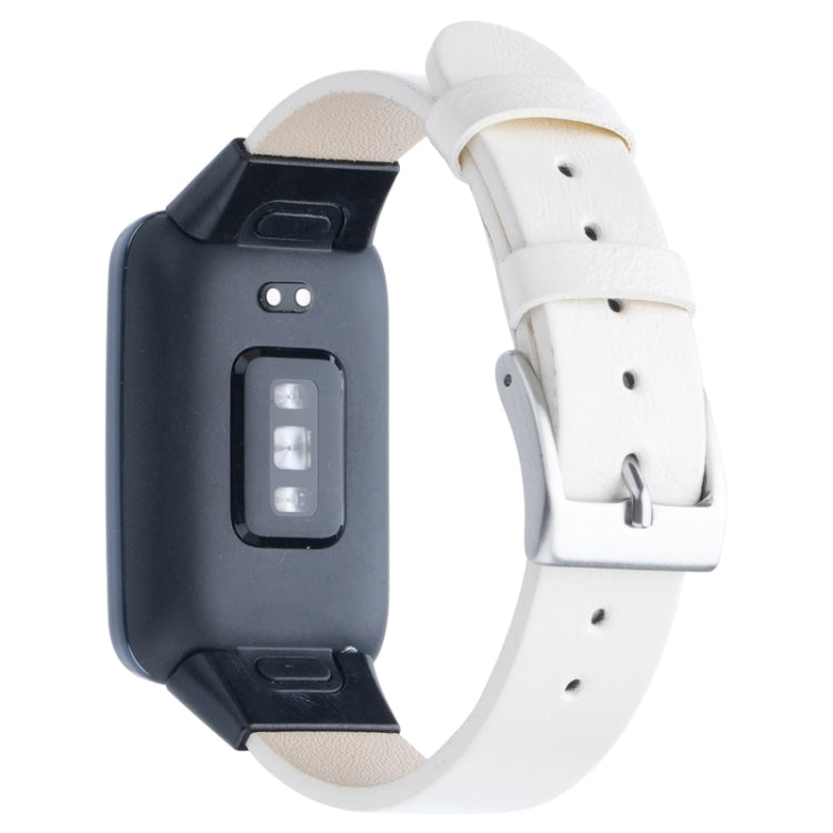 For Xiaomi Mi Band 7 Pro Leather Texture Replacement Watch Band(White) - Watch Bands by PMC TechLife | Online Shopping South Africa | PMC TechLife