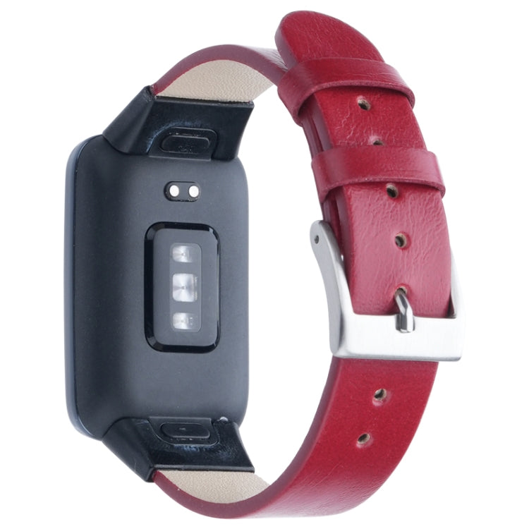 For Xiaomi Mi Band 7 Pro Leather Texture Replacement Watch Band(Red) - Watch Bands by PMC TechLife | Online Shopping South Africa | PMC TechLife