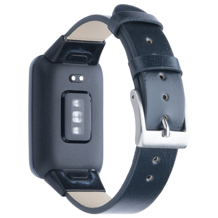 For Xiaomi Mi Band 7 Pro Leather Texture Replacement Watch Band(Dark Blue) -  by PMC TechLife | Online Shopping South Africa | PMC TechLife