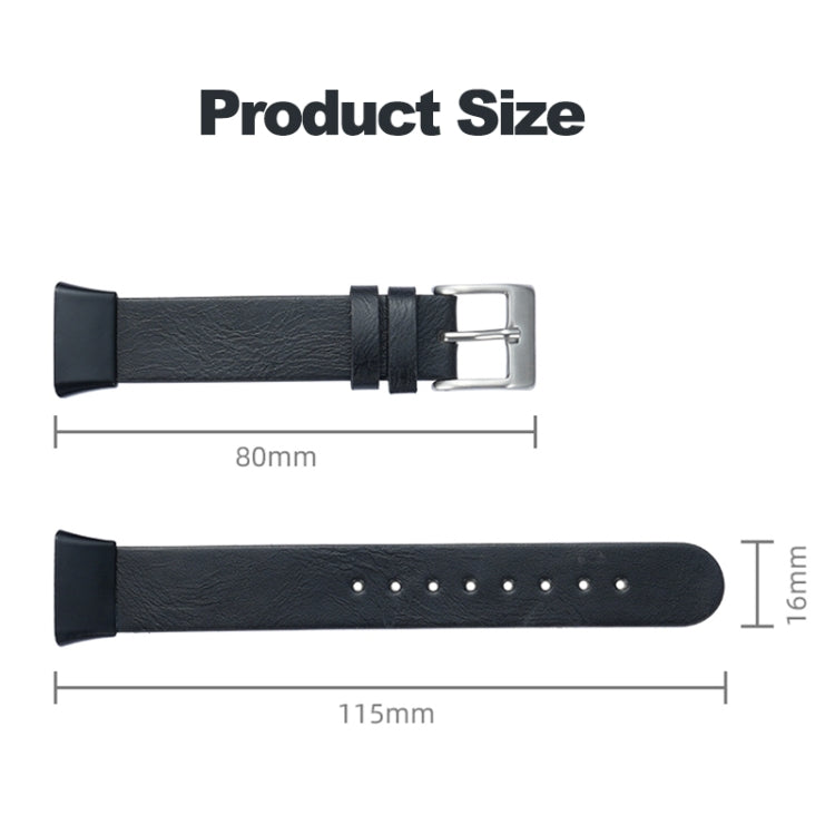 For Xiaomi Mi Band 7 Pro Leather Texture Replacement Watch Band(Black) - Watch Bands by PMC TechLife | Online Shopping South Africa | PMC TechLife