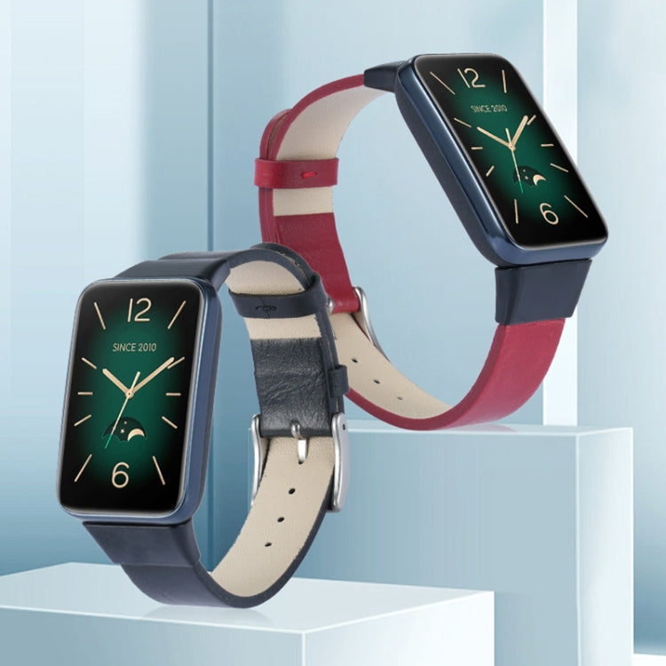 For Xiaomi Mi Band 7 Pro Leather Texture Replacement Watch Band(Red) - Watch Bands by PMC TechLife | Online Shopping South Africa | PMC TechLife