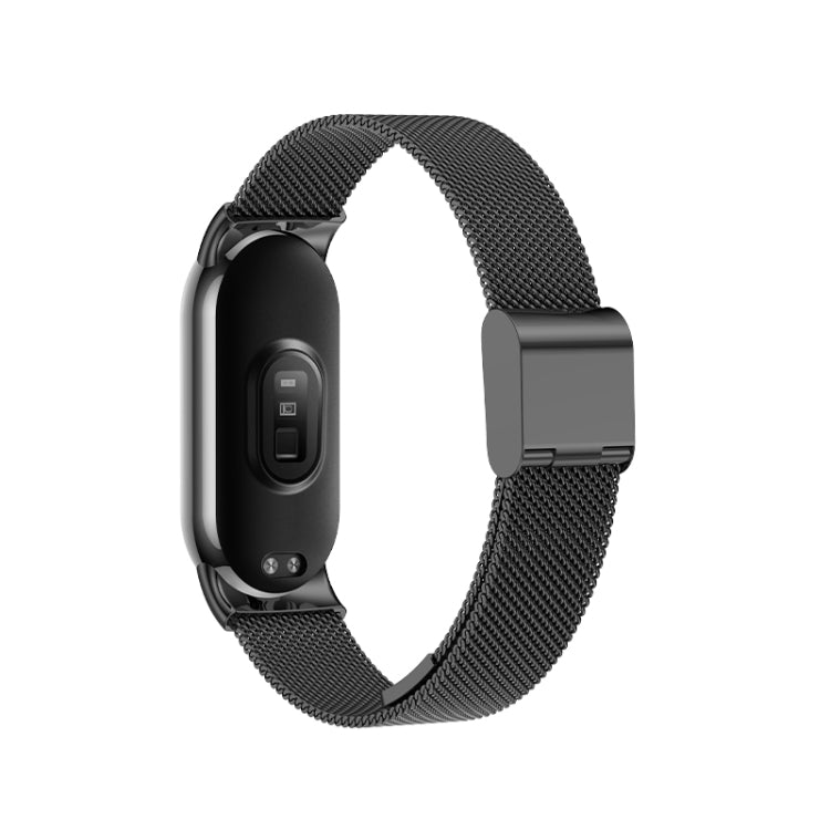 For Xiaomi Mi Band 8 Milanese Buckle Metal Watch Band(Black) -  by PMC TechLife | Online Shopping South Africa | PMC TechLife