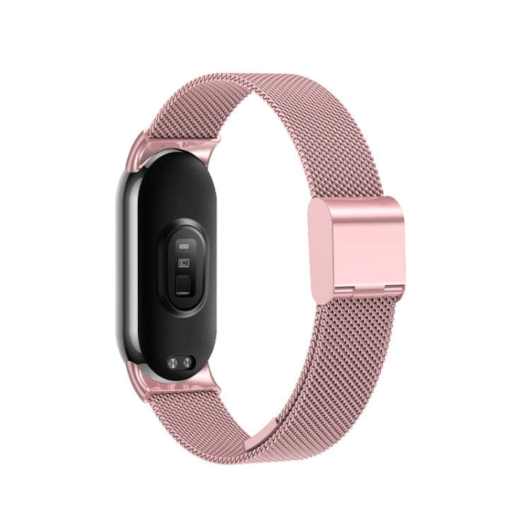 For Xiaomi Mi Band 8 Milanese Buckle Metal Watch Band(Rose Pink) -  by PMC TechLife | Online Shopping South Africa | PMC TechLife