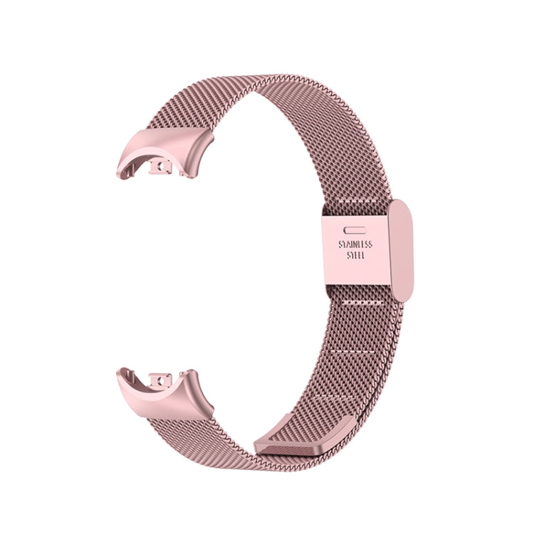 For Xiaomi Mi Band 8 Milanese Buckle Metal Watch Band(Rose Pink) -  by PMC TechLife | Online Shopping South Africa | PMC TechLife
