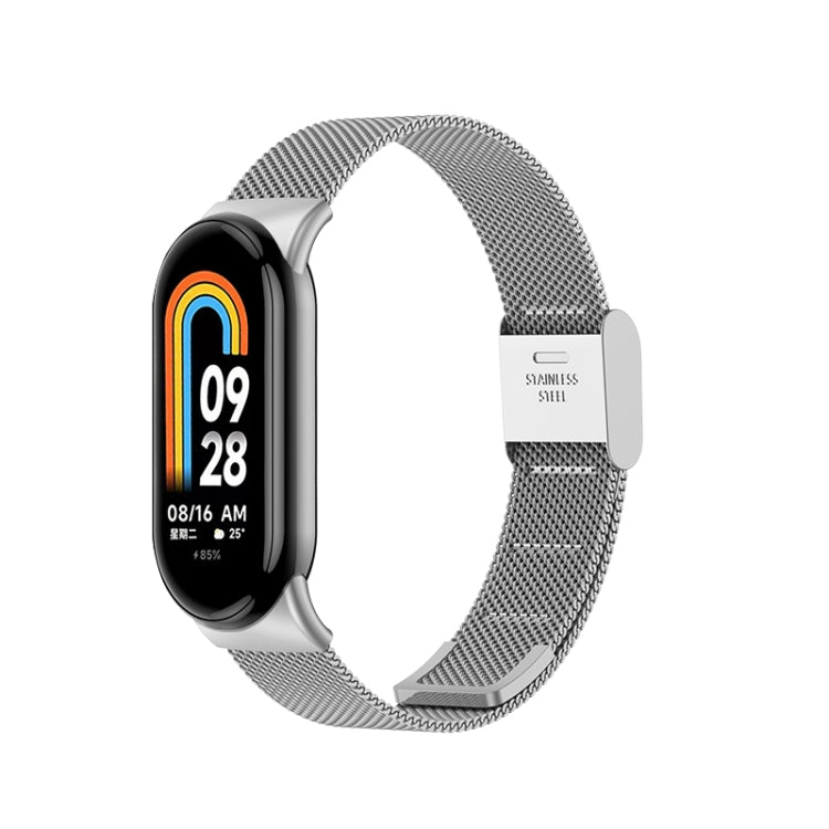 For Xiaomi Mi Band 8 Milanese Buckle Metal Watch Band(Silver) -  by PMC TechLife | Online Shopping South Africa | PMC TechLife