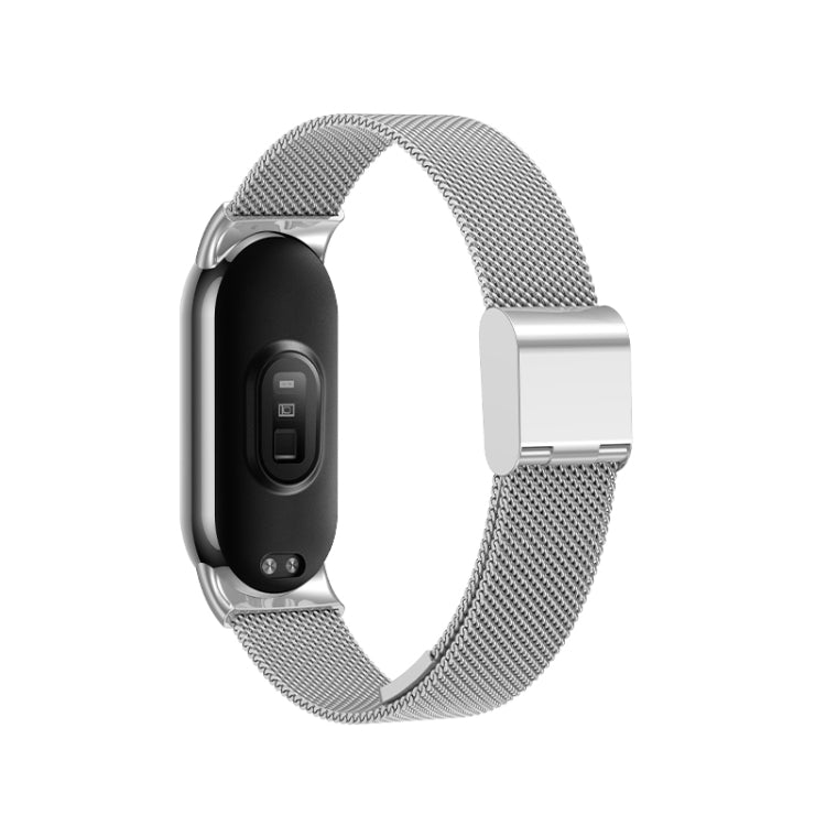 For Xiaomi Mi Band 8 Milanese Buckle Metal Watch Band(Silver) -  by PMC TechLife | Online Shopping South Africa | PMC TechLife