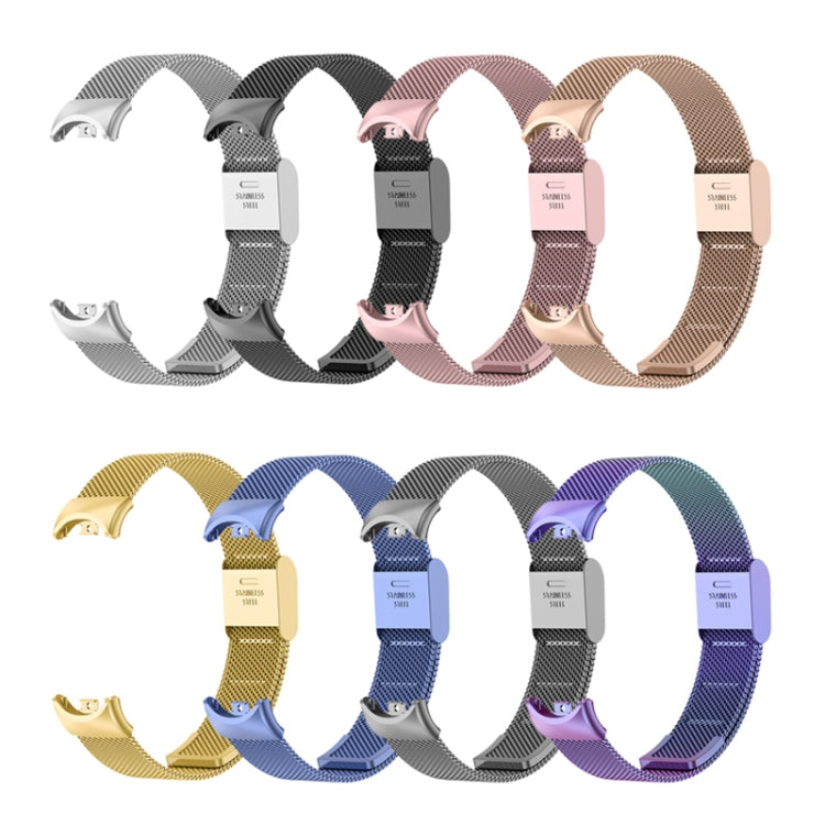 For Xiaomi Mi Band 8 Milanese Buckle Metal Watch Band(Rose Pink) -  by PMC TechLife | Online Shopping South Africa | PMC TechLife
