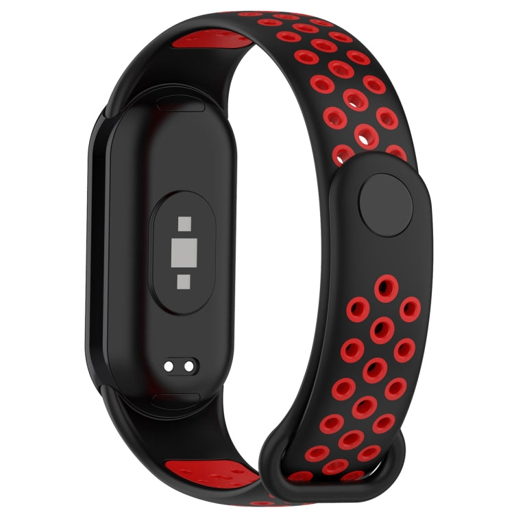For Xiaomi Mi Band 8 Sports Two Color Silicone Watch Band(Black Red) -  by PMC TechLife | Online Shopping South Africa | PMC TechLife