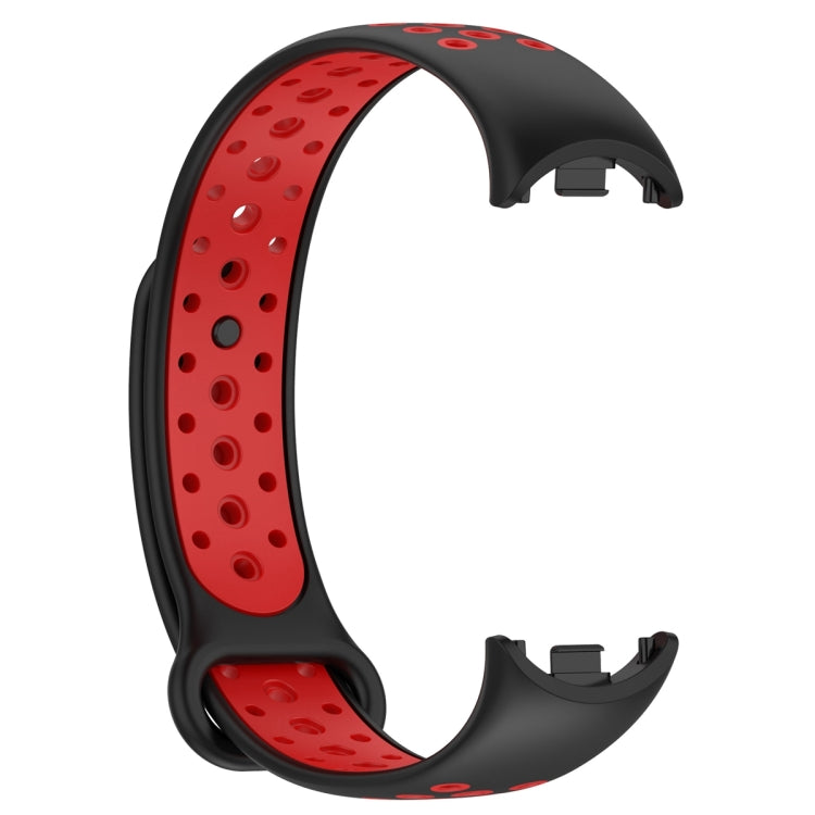For Xiaomi Mi Band 8 Sports Two Color Silicone Watch Band(Black Red) -  by PMC TechLife | Online Shopping South Africa | PMC TechLife