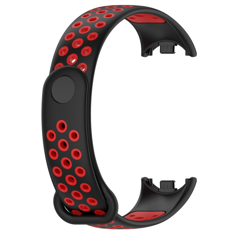For Xiaomi Mi Band 8 Sports Two Color Silicone Watch Band(Black Red) -  by PMC TechLife | Online Shopping South Africa | PMC TechLife