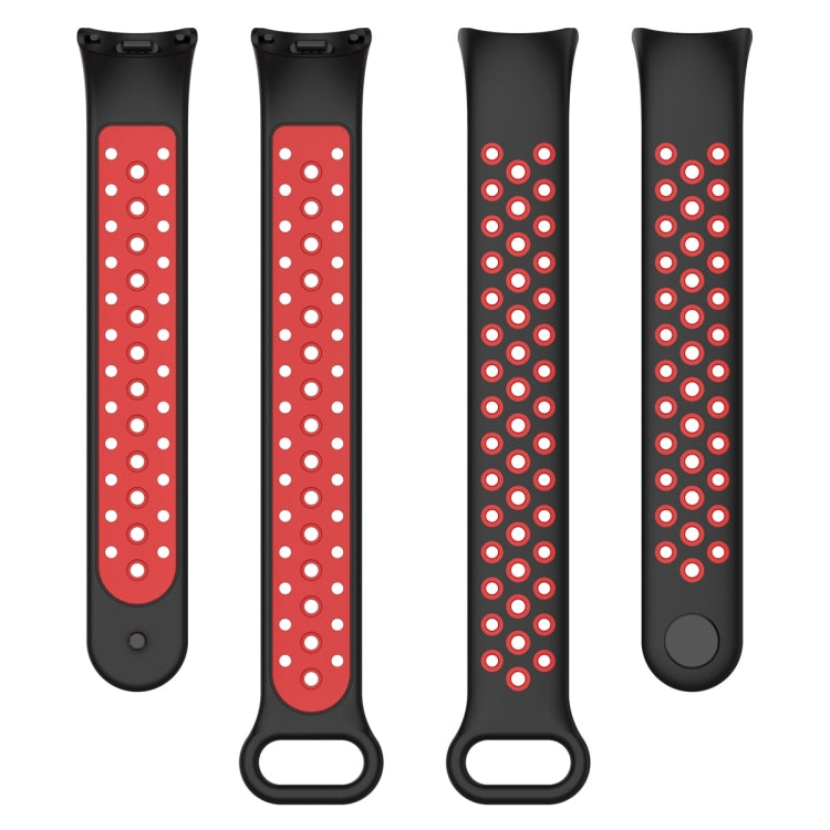 For Xiaomi Mi Band 8 Sports Two Color Silicone Watch Band(Black Red) -  by PMC TechLife | Online Shopping South Africa | PMC TechLife