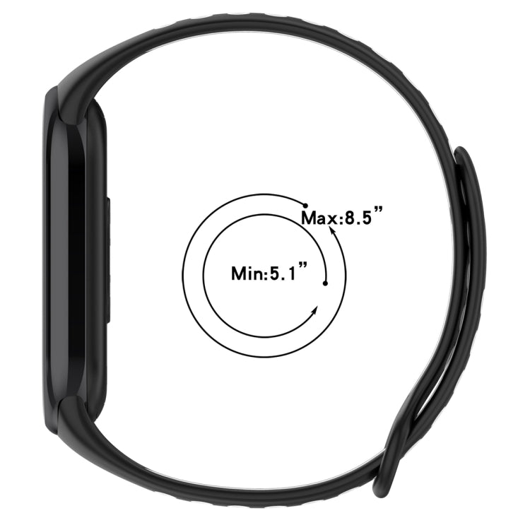 For Xiaomi Mi Band 8 Sports Two Color Silicone Watch Band(Black Red) -  by PMC TechLife | Online Shopping South Africa | PMC TechLife