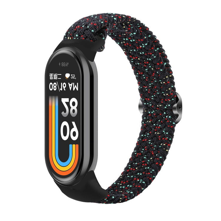 For Xiaomi Mi Band 8 Adjustable Nylon Braided Elasticity Watch Band(Starlight Black) -  by PMC TechLife | Online Shopping South Africa | PMC TechLife
