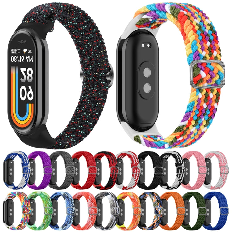 For Xiaomi Mi Band 8 Adjustable Nylon Braided Elasticity Watch Band(Purple) -  by PMC TechLife | Online Shopping South Africa | PMC TechLife