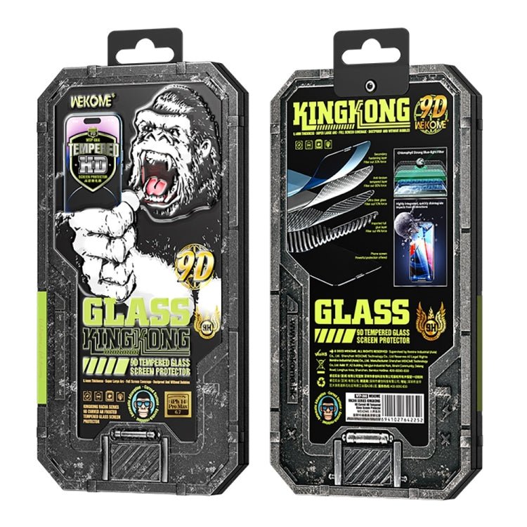 For iPhone 14 Plus WK WTP-066 King Kong Vacha 9D Curved HD Tempered Glass Film(Black) - iPhone 14 Plus Tempered Glass by WK | Online Shopping South Africa | PMC TechLife | Buy Now Pay Later Mobicred