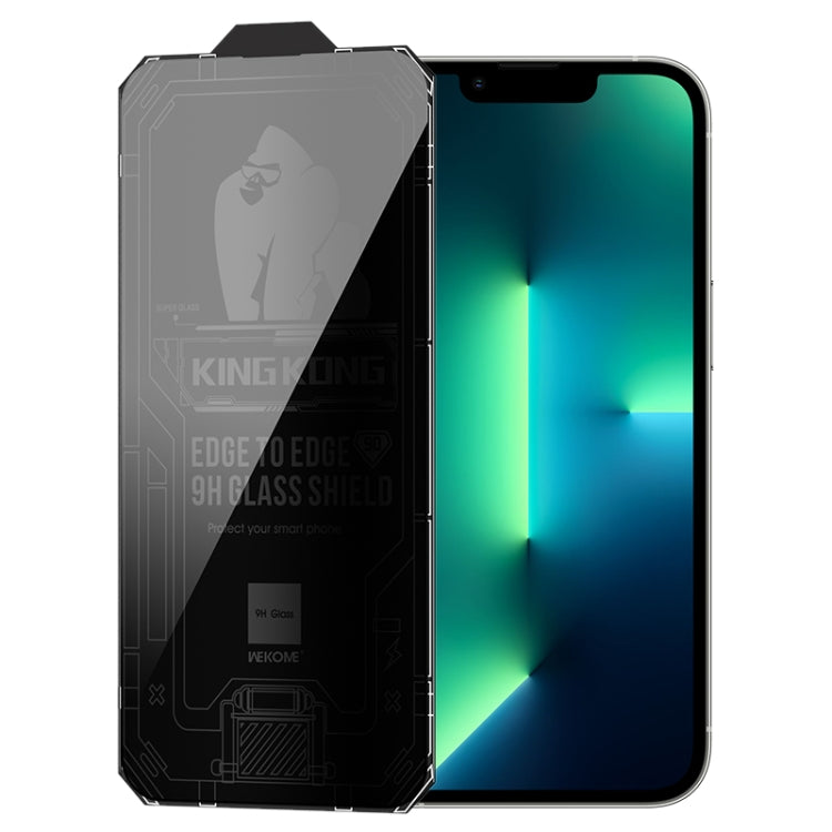 For iPhone 13 Pro Max WK WTP-067 King Kong Vacha 9D Curved Privacy Tempered Glass Film(Black) - iPhone 13 Pro Max Tempered Glass by WK | Online Shopping South Africa | PMC TechLife | Buy Now Pay Later Mobicred